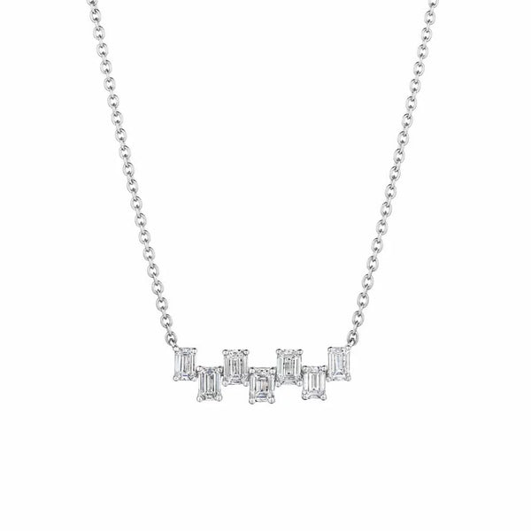 Adjustable Prong Emerald Diamond Pendant - 1